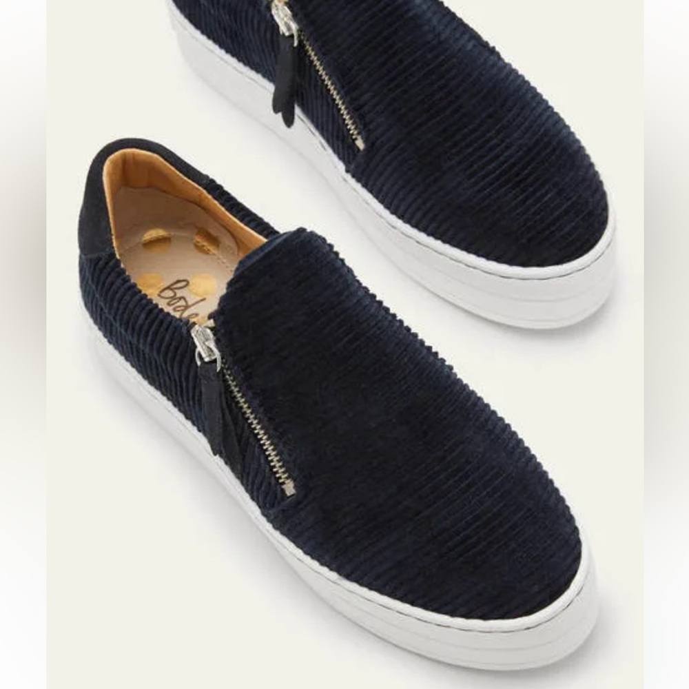 BODEN Navy Platform Sneakers